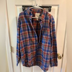 St. John's Bay Multicolor Plaid Button Down Shirt